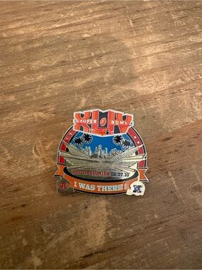 Super Bowl XLIV South Florida Commemorative Pin - Blue & Red